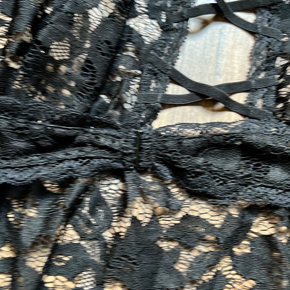 Adore Me Black Rue Lace Babydoll Dress and Panties - Picture 11 of 12